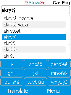 SlovoEd Deluxe English-Czech & Czech-English dictionary for mobiles